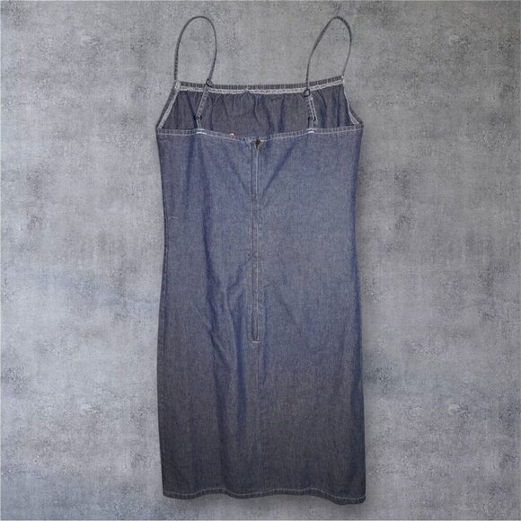 Vintage Old Navy Blue Jeans Chambray Mini Dress Women’s Size 1 | Y2K 2000s - Picture 5 of 12